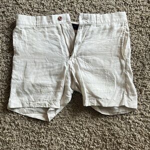 Men's J Crew linen Cream Shorts 7” inseam